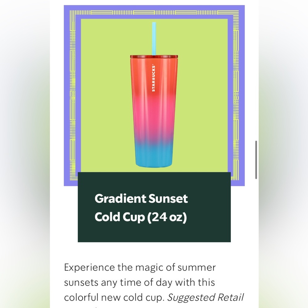 Starbucks Puffy Gradient Insulated Venti Tumbler - Picture 3 of 11